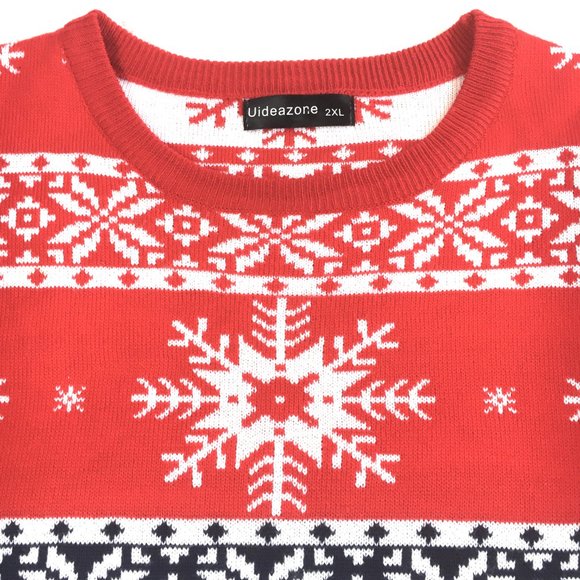Ugly Christmas Sweater Ski Lodge Fair Isle Snowflakes Winter Sweater Unisex EUC - Picture 3 of 11